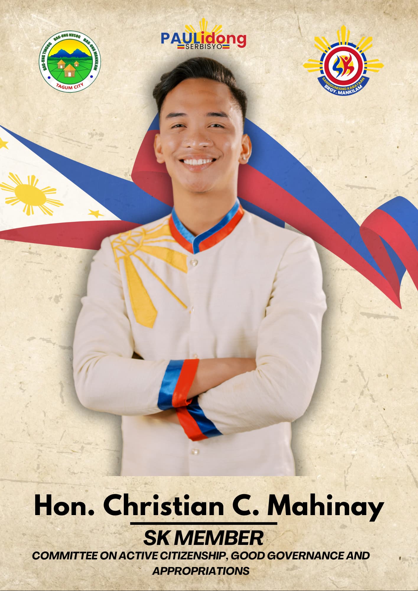 Portrait of Hon. Christian C. Mahinay, SK Chairperson